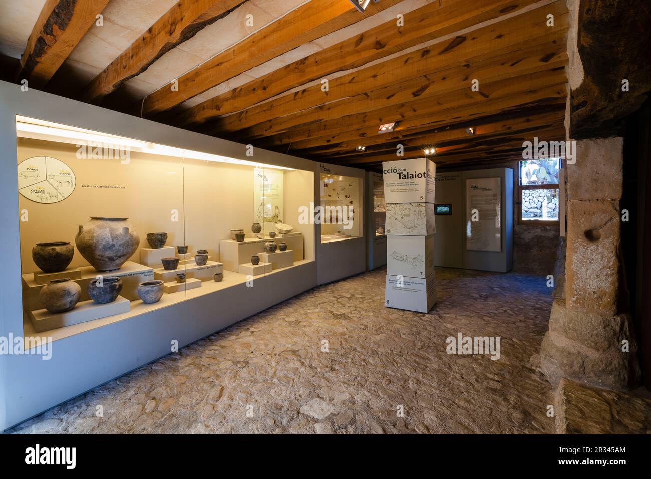 Archäologisches Museum Son Fornes, Raum der Talayotik (1300-123 a.C.), Montuiri, Es Pla Region, Mallorca, Spanien. Stockfoto