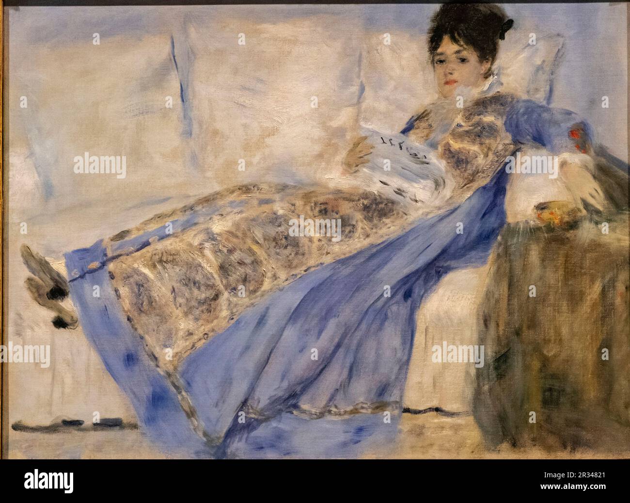 retrato de Madame Claude Monet, Renoir, francia 1872-1874, oleo sobre tela, Fundación Calouste Gulbenkian, («Fundação Calouste Gulbenkian»), Lissabon, Portugal. Stockfoto