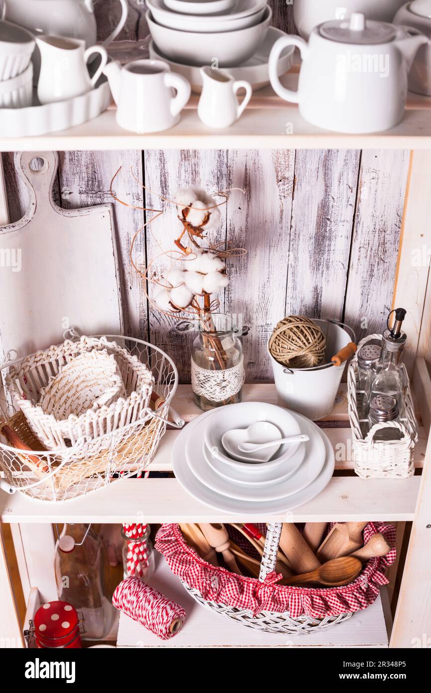 Regale im rack Stockfoto