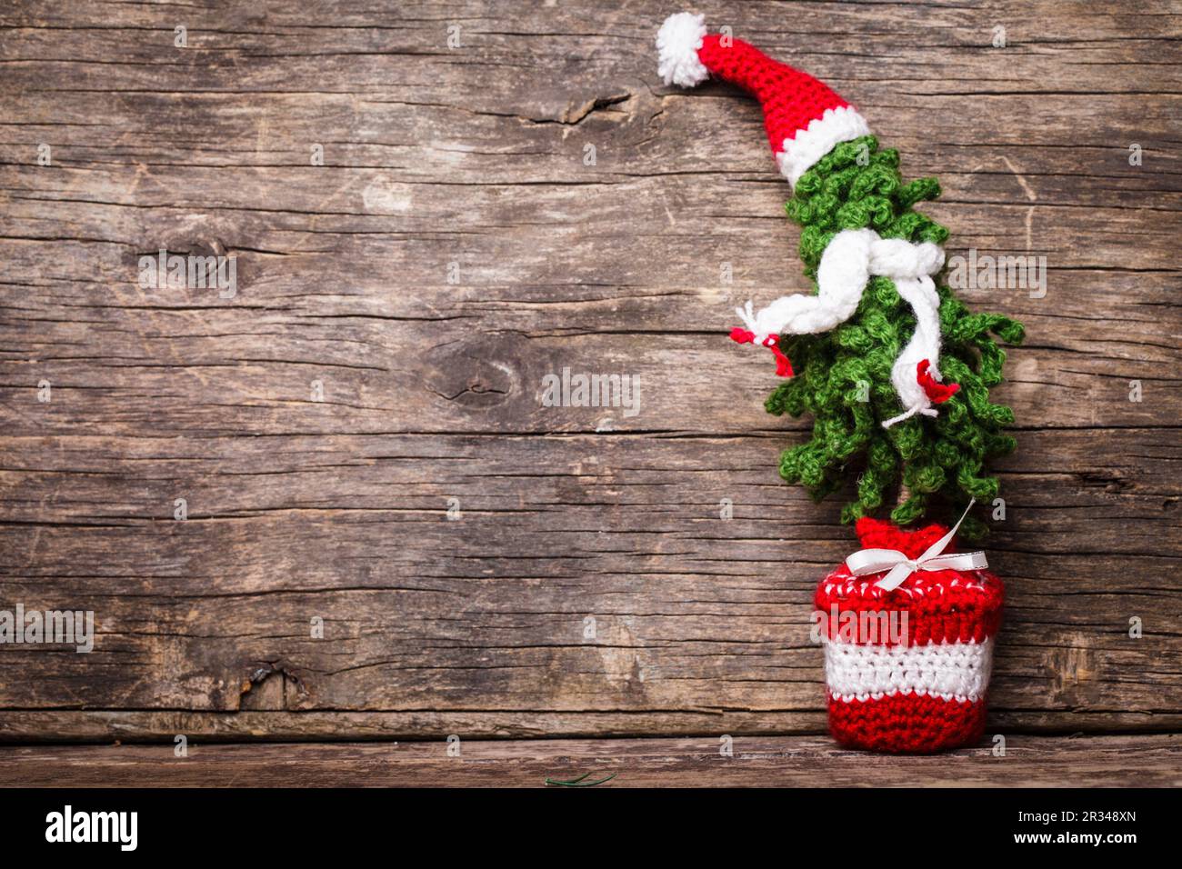 Weihnachtsbaum häkeln Stockfoto