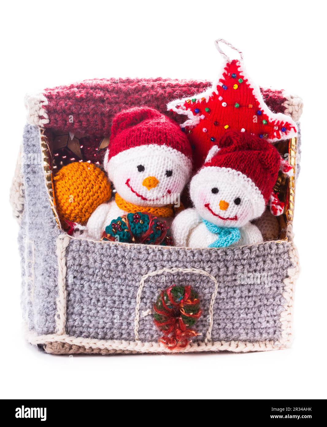 Gestrickte Weihnachten Stockfoto