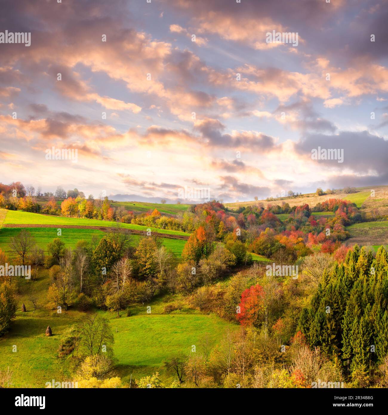 Herbstliche Landschaft Stockfoto