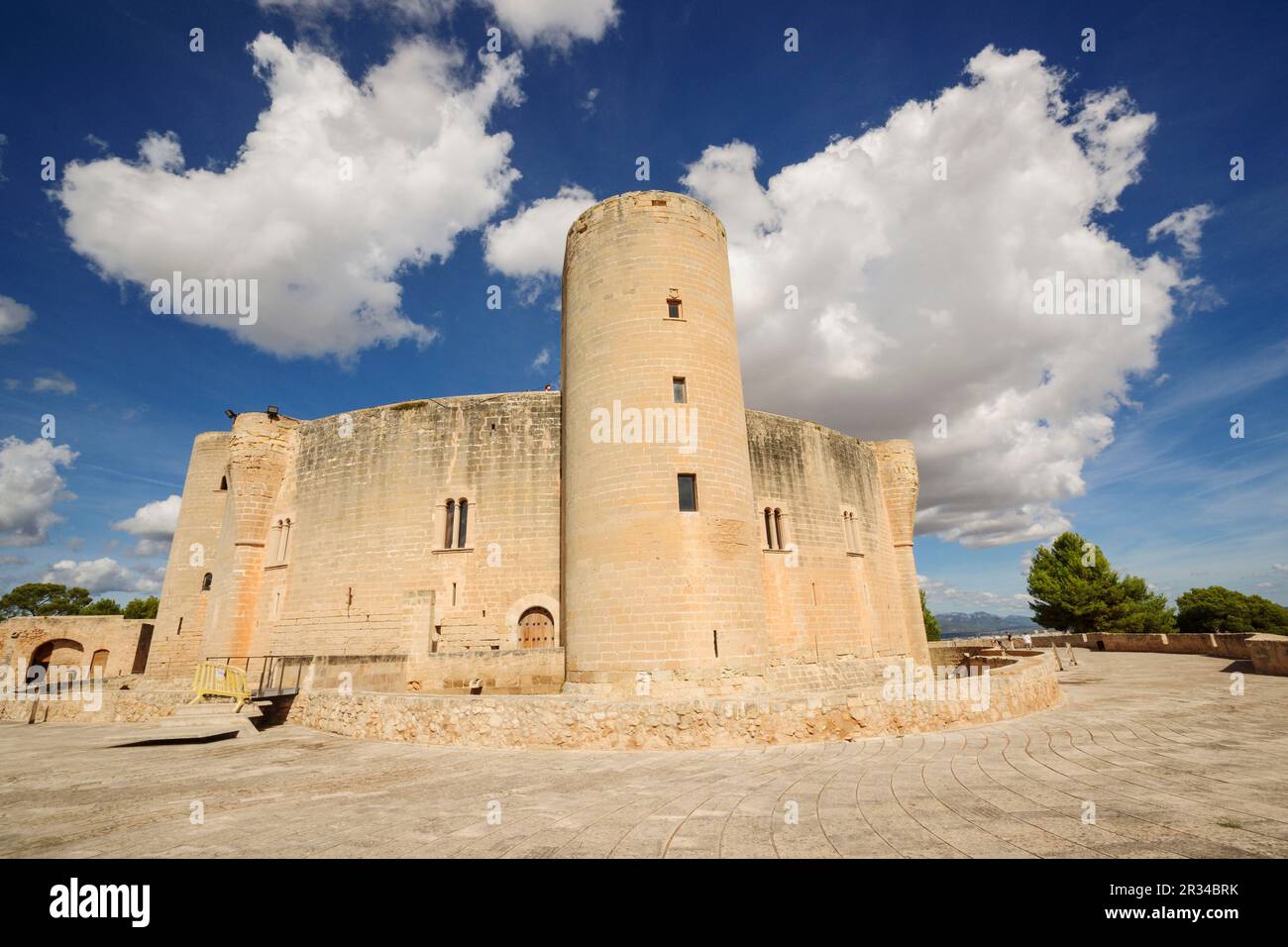 Schloss Bellver - 14. Jahrhundert - Palma de mallorca. Mallorca. Balearen. Spanien. Stockfoto