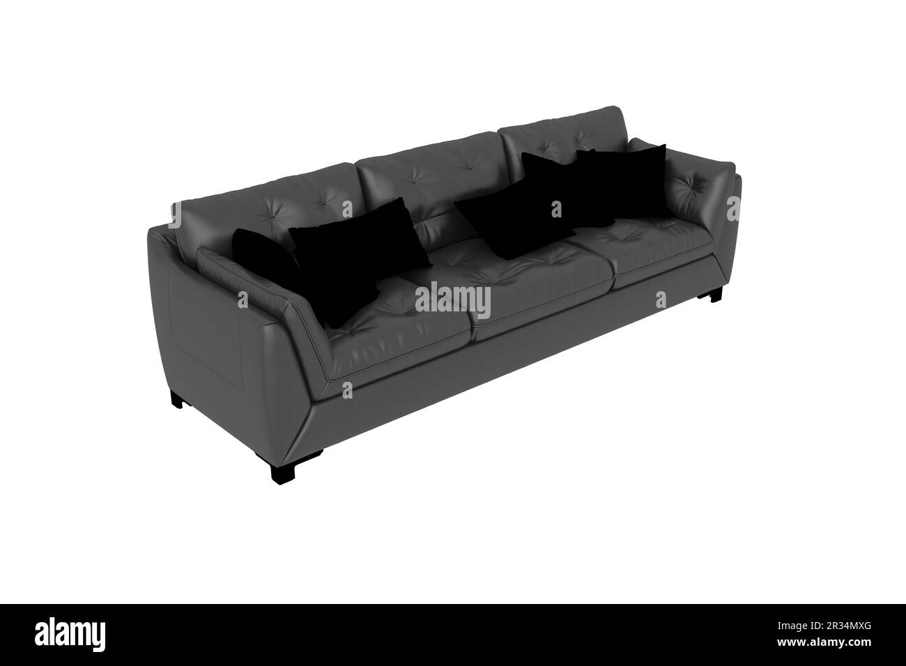 Modernes Sofa auf weißem Hintergrund Stockfoto