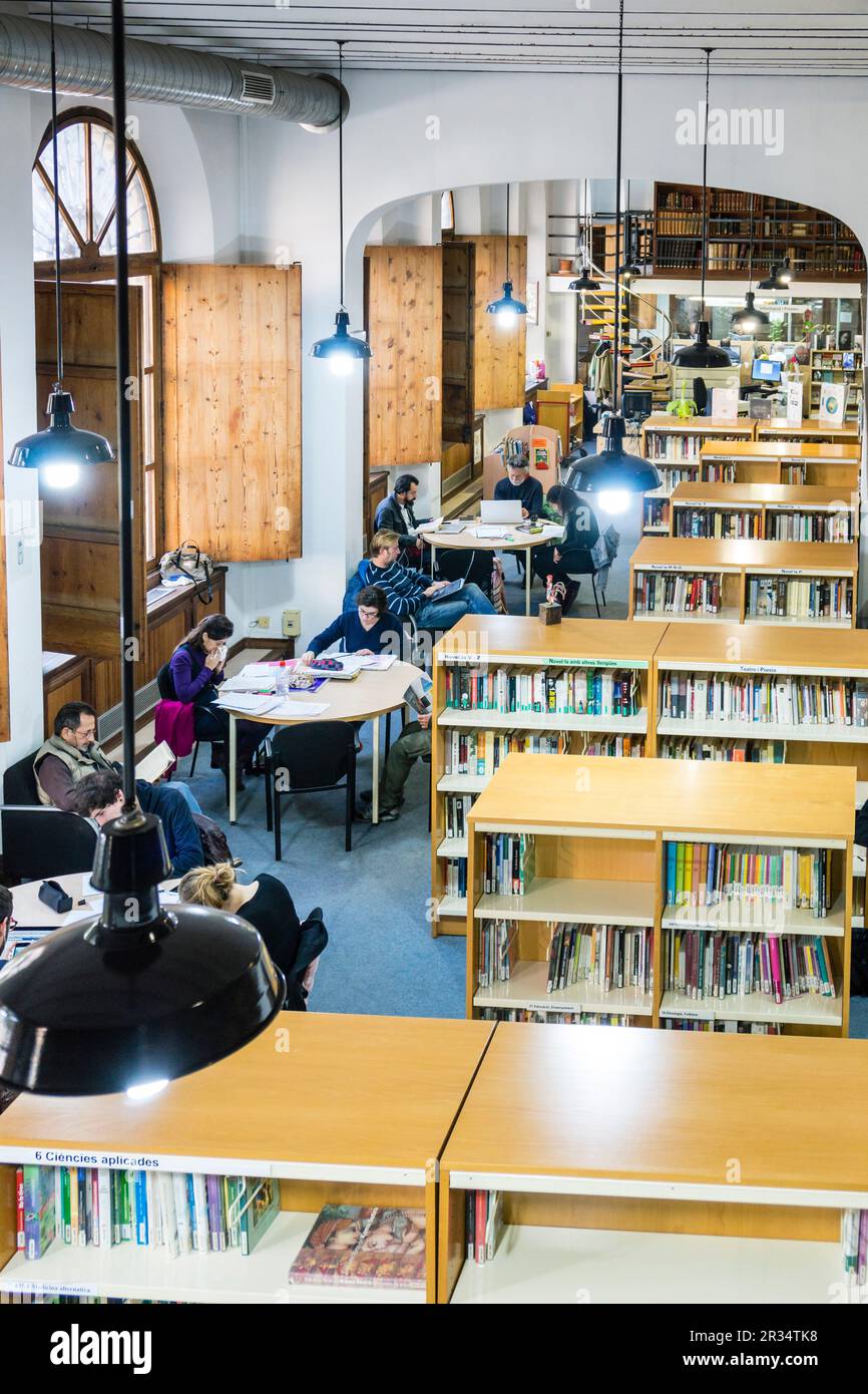 Biblioteca de Cultura Artesana, Centre Cultural la Misericòrdia, Palma de Mallorca, Mallorca, Balearen, Spanien. Stockfoto