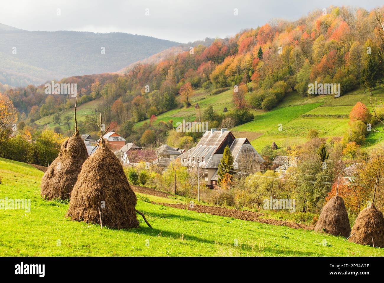 Herbstliche Landschaft Stockfoto