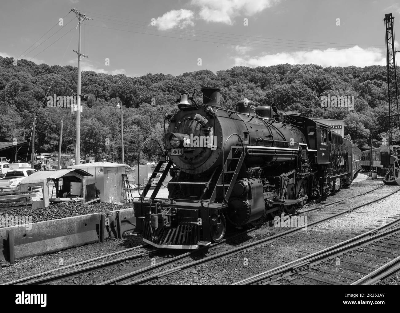 Vintage US Southern Railway 630 2-8-0 Konsolidierung Dampflokomotive Chattanooga Tennessee USA Stockfoto