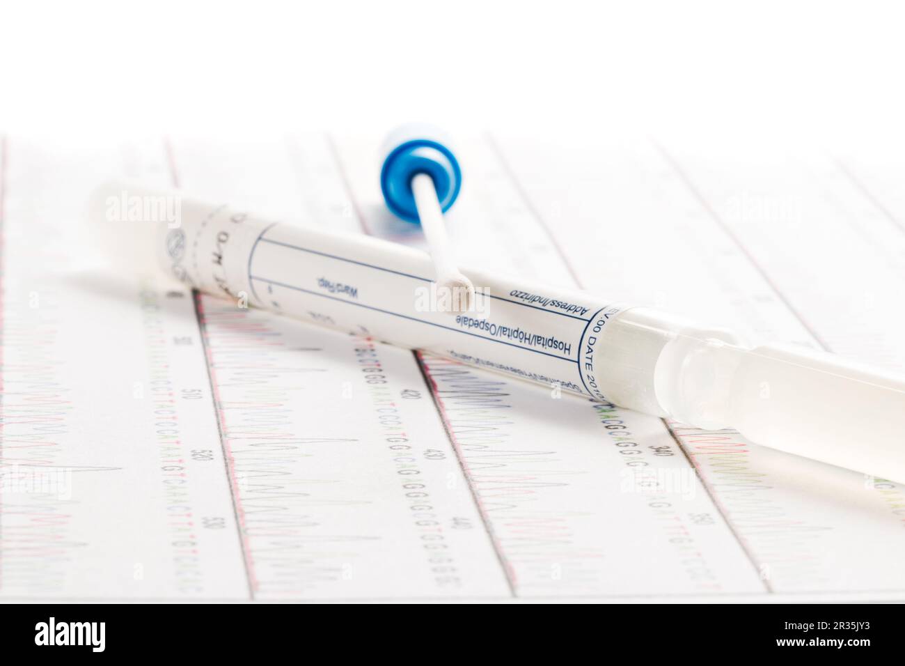 DNA-Test, Wischtest Stockfoto