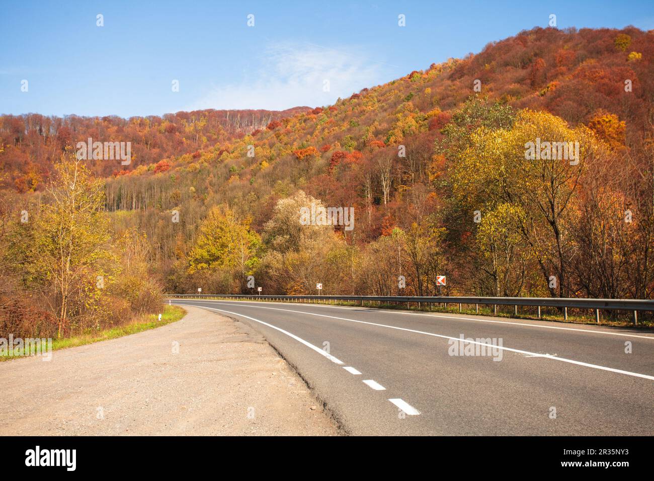 Die Herbst-Straße Stockfoto