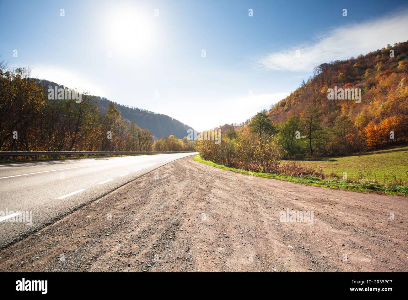Die Herbst-Straße Stockfoto