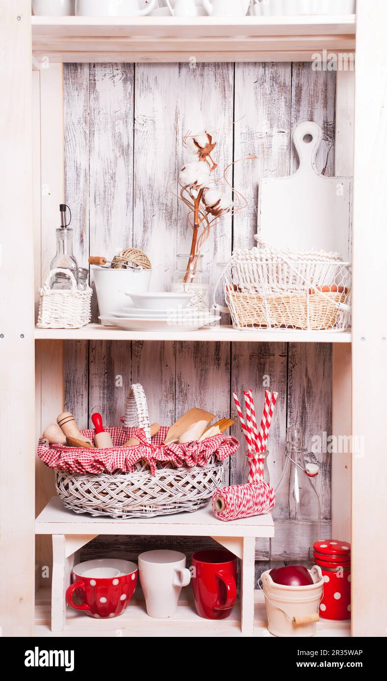 Regale im rack Stockfoto