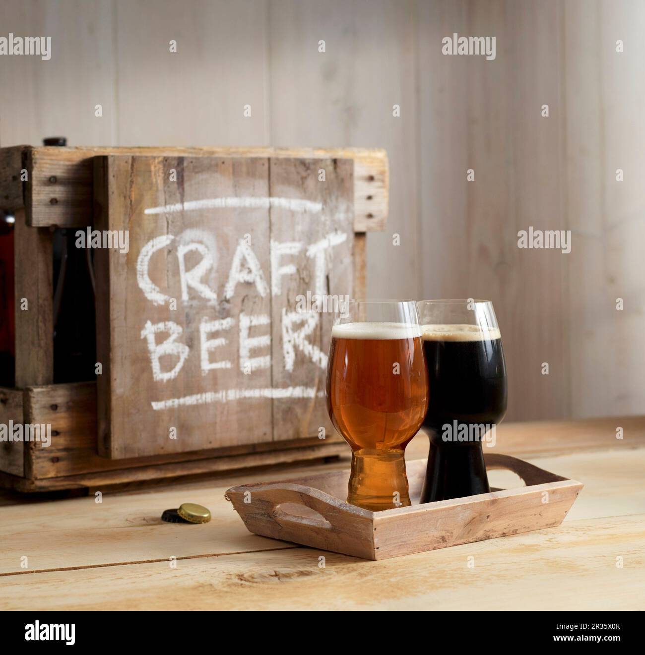 Gläser der IPA (Indische Pale Ale) Handwerk Bier Stockfoto