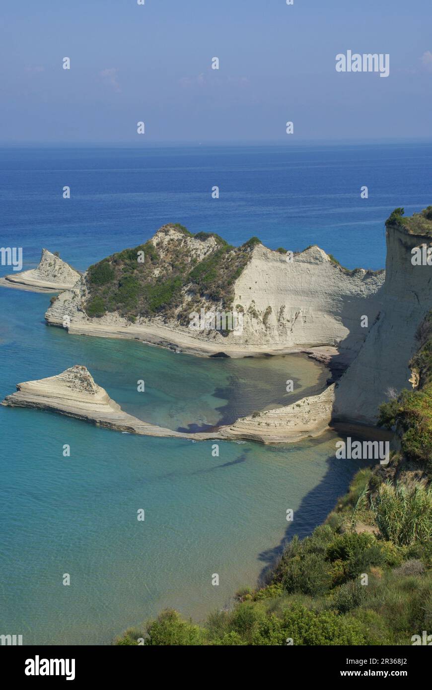 Cap Drastis - malerische Küste in der Nähe von Sidari, Korfu, Griechenland Stockfoto