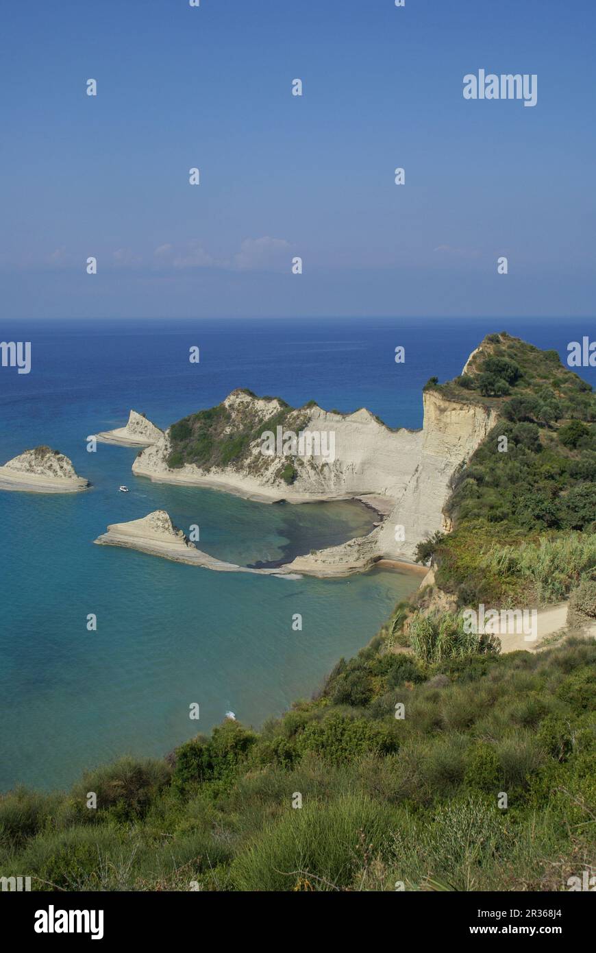 Cap Drastis - malerische Küste in der Nähe von Sidari, Korfu, Griechenland Stockfoto