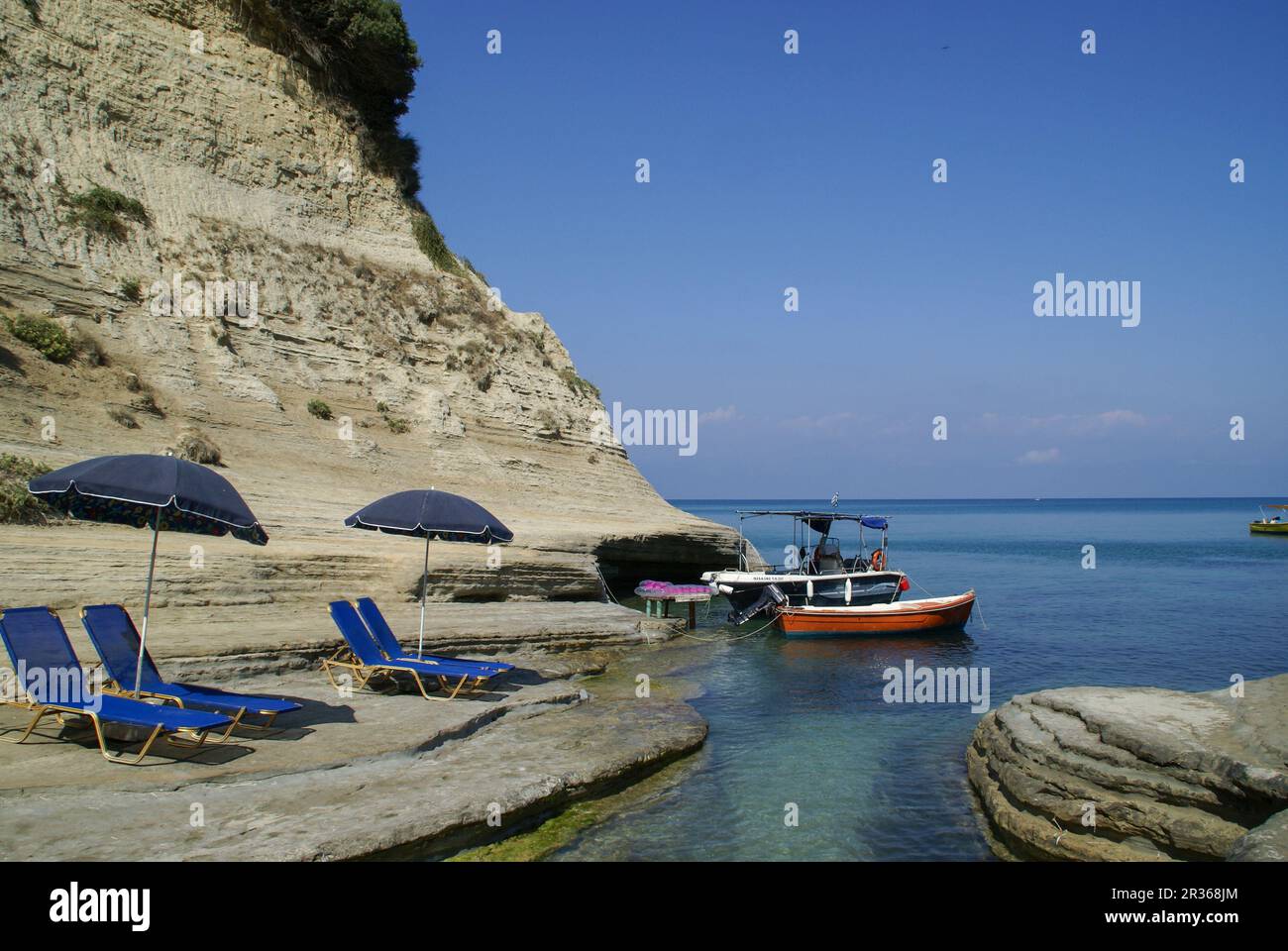 Cap Drastis - malerische Küste in der Nähe von Sidari, Korfu, Griechenland Stockfoto