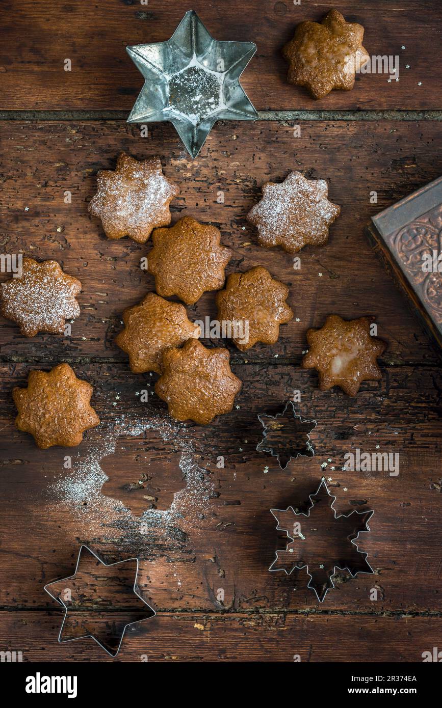 Lebkuchen glutenfrei vegane weihnachtsplätzchen Stockfoto