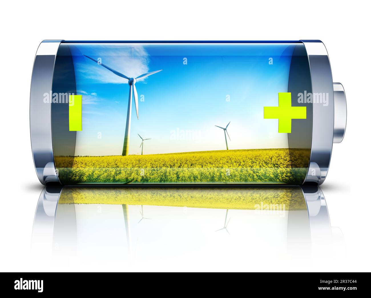 Hochauflösendes Rendering eines Konzepts für grüne Energie Stockfoto