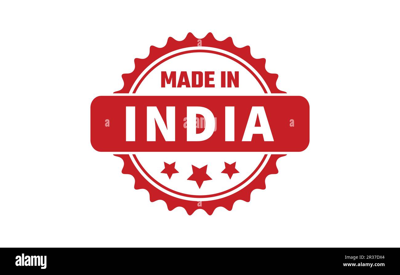 Made In India Rubber Stamp Stock Vektor