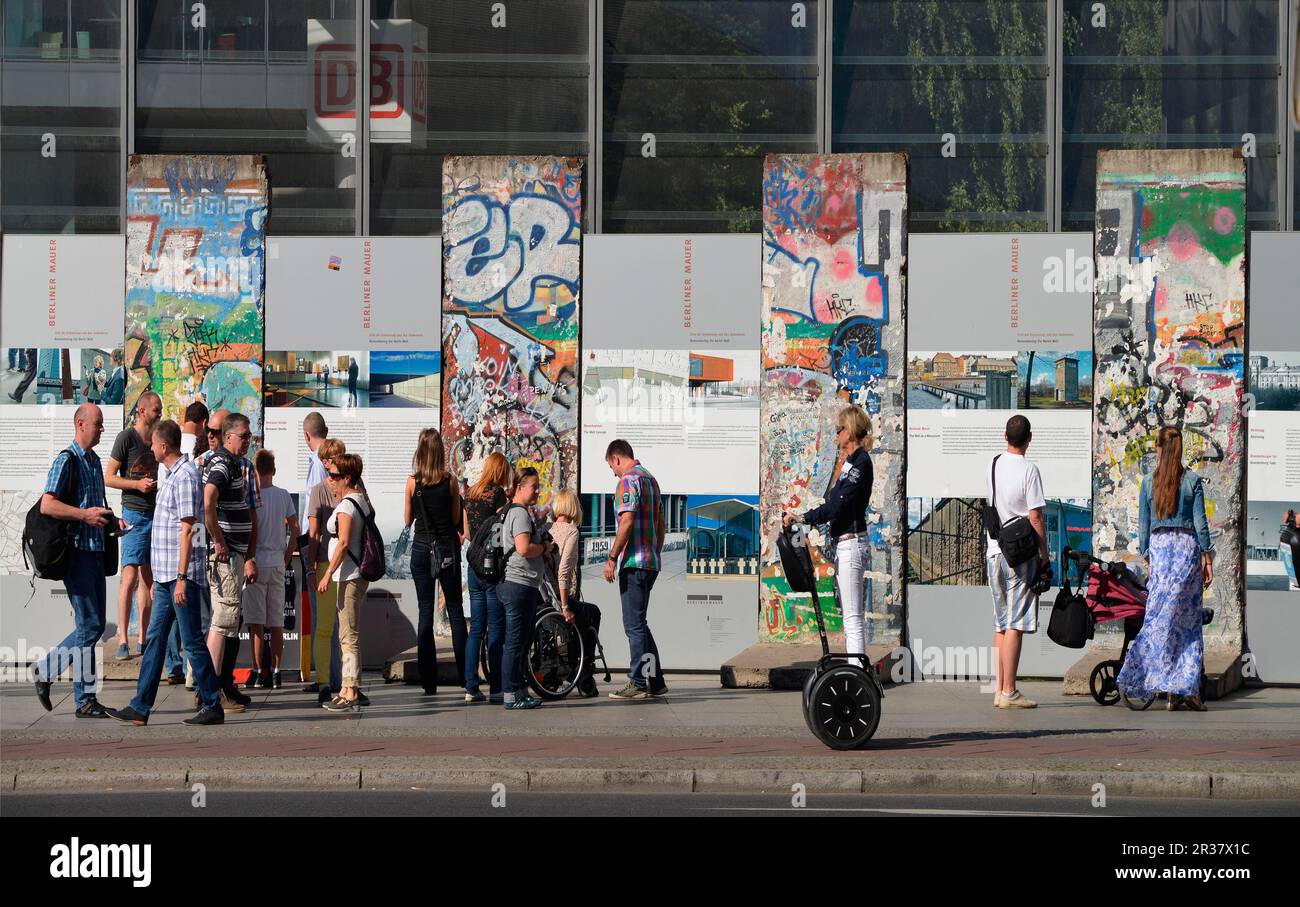 Überreste, Berliner Mauer, Potsdamer Platz, Berlin, Deutschland, Die Wand Bleibt Stockfoto