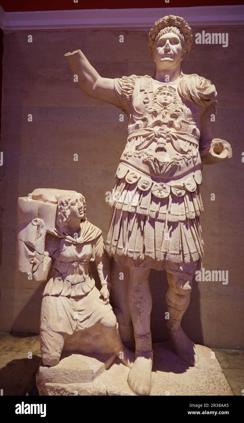 Das Antalya Museum ist vor allem bekannt für seine Skulpturen aus der Römerzeit aus der antiken Stadt Perge Stockfoto