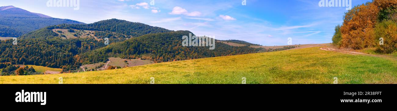 Panorama der Karpaten. Stockfoto