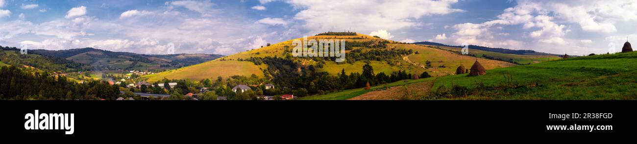 Das herrliche Panorama der Dorf Stockfoto