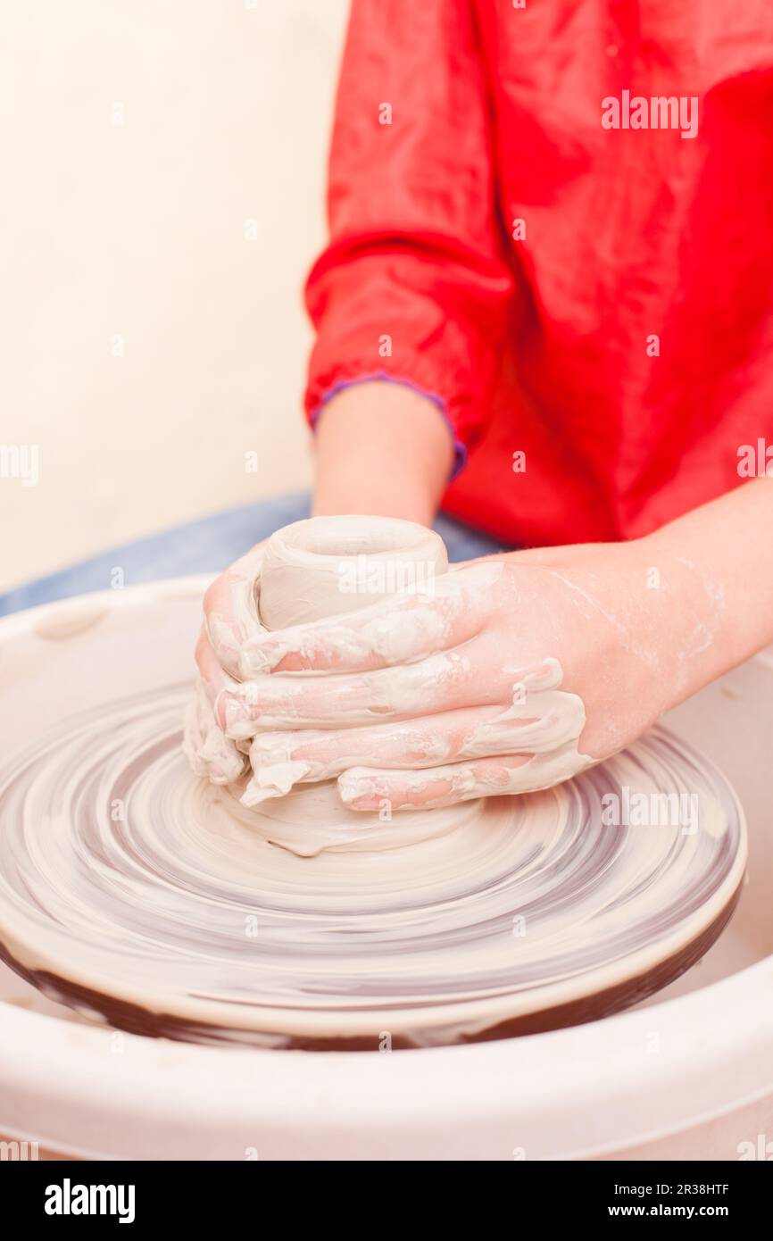 Keramik Kunsthandwerk des Kindes Stockfoto