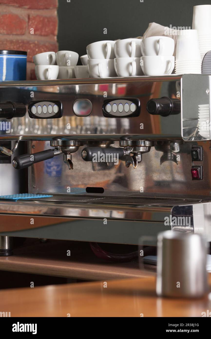 Espresso-Kaffeemaschine Stockfoto