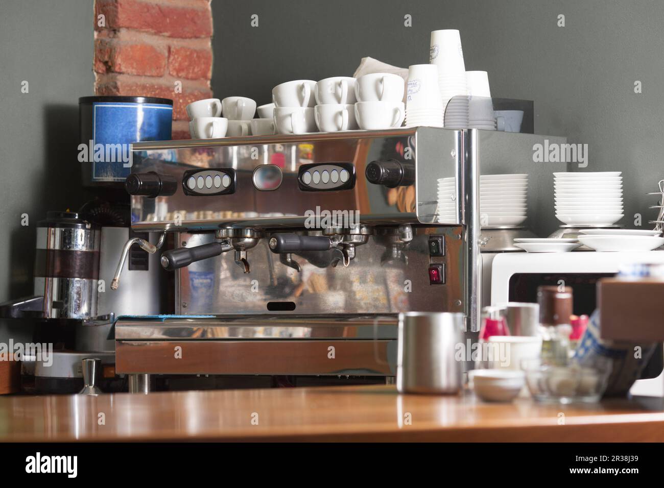 Espresso-Kaffeemaschine Stockfoto