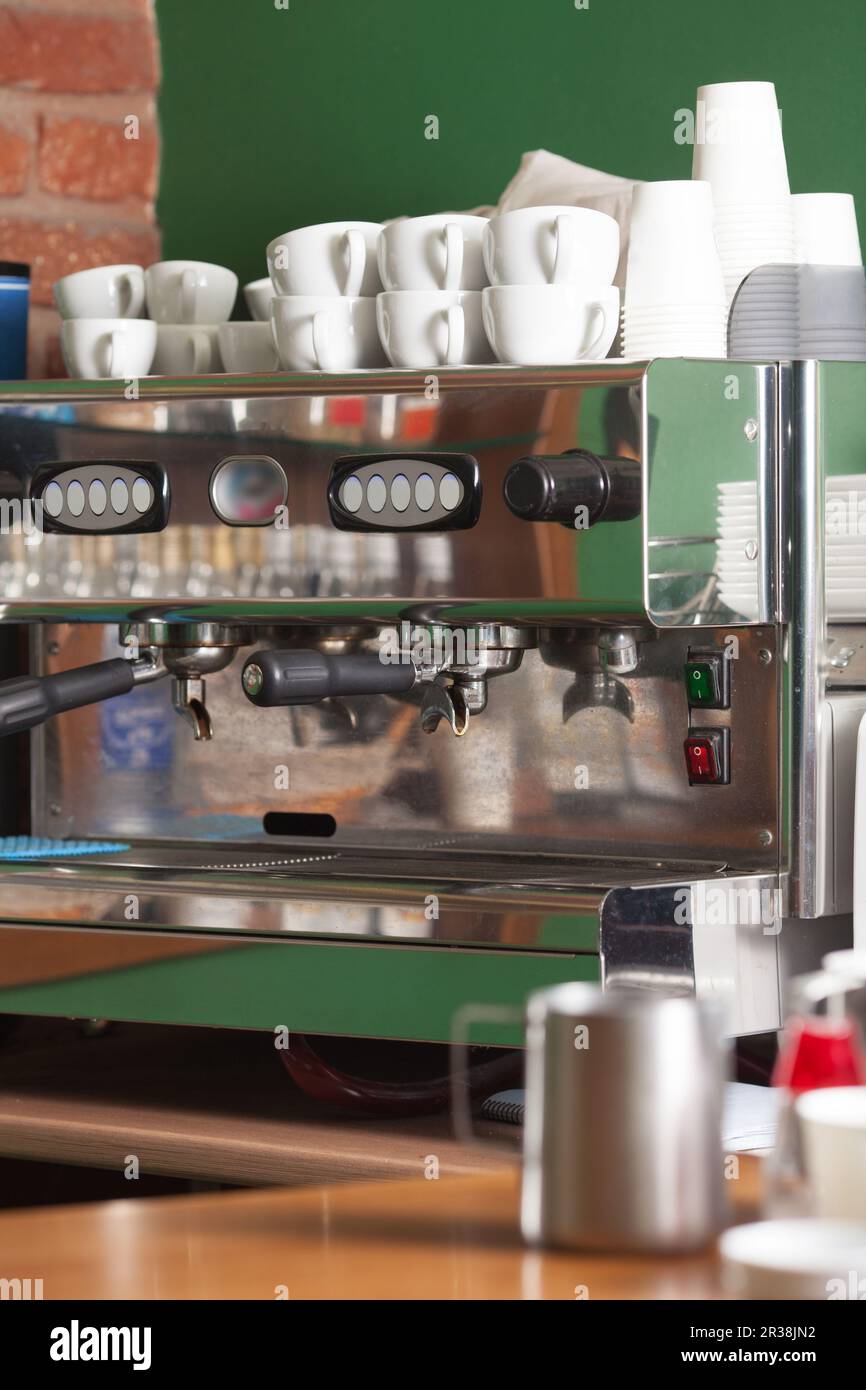 Espresso-Kaffeemaschine Stockfoto