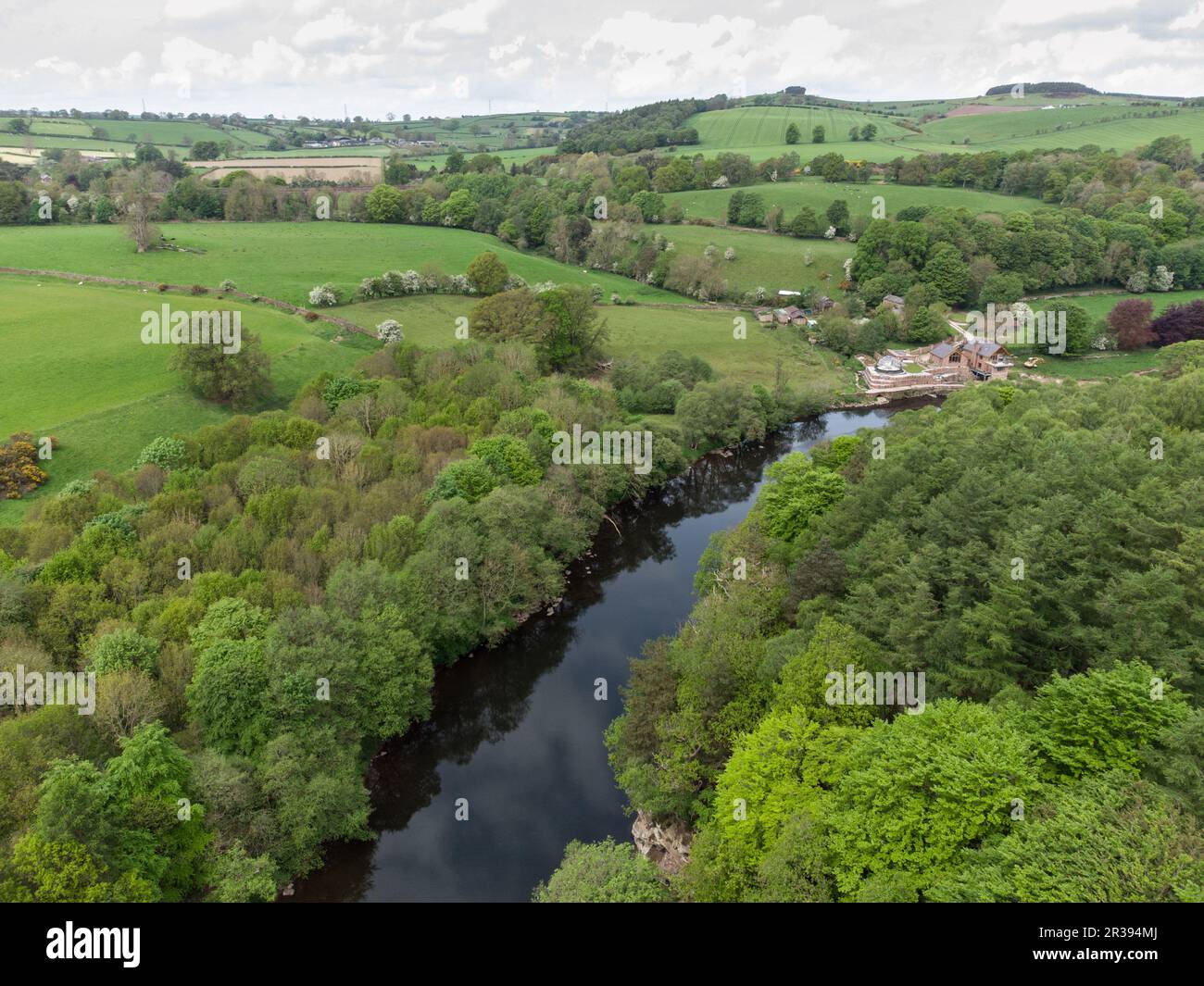 Der Fluss eden in der Nähe des Dorfes Armathwaite in cumbria Stockfoto