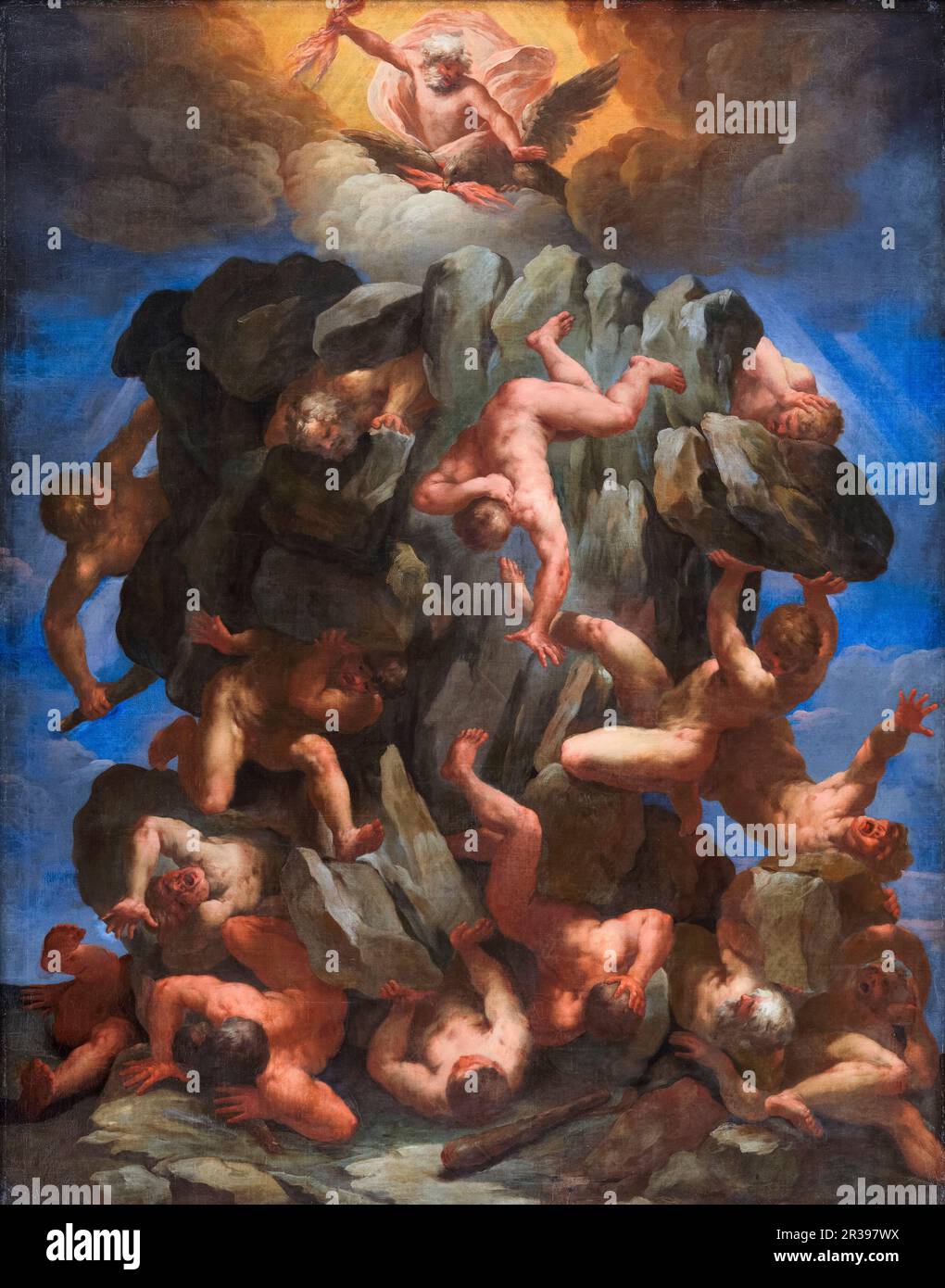 Guido Reni, Malerei, der Fall der Riesen, vor 1642 Stockfoto