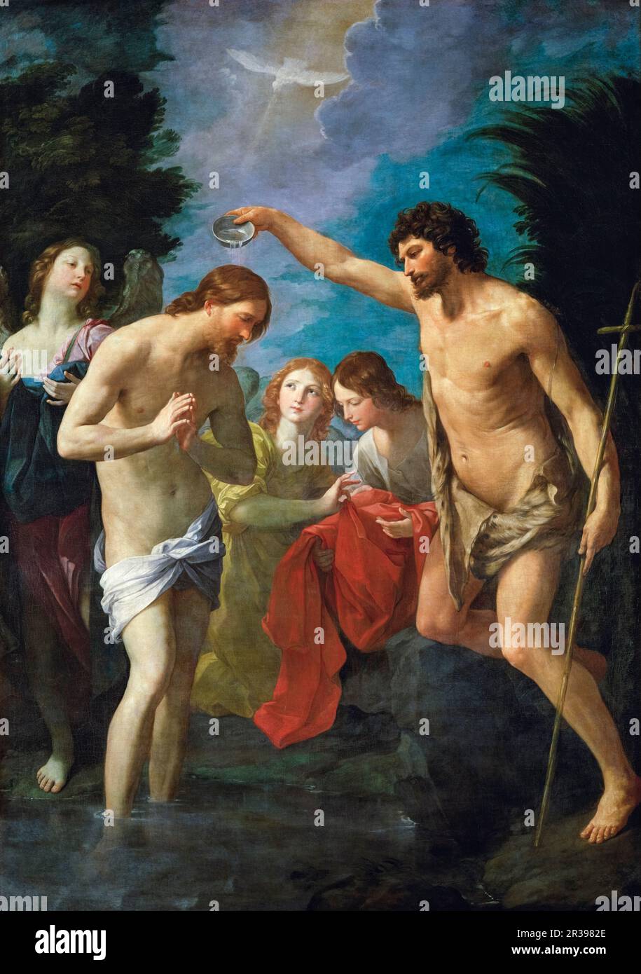 Guido-Reni-Gemälde, die Taufe Christi, vor 1642 Stockfoto