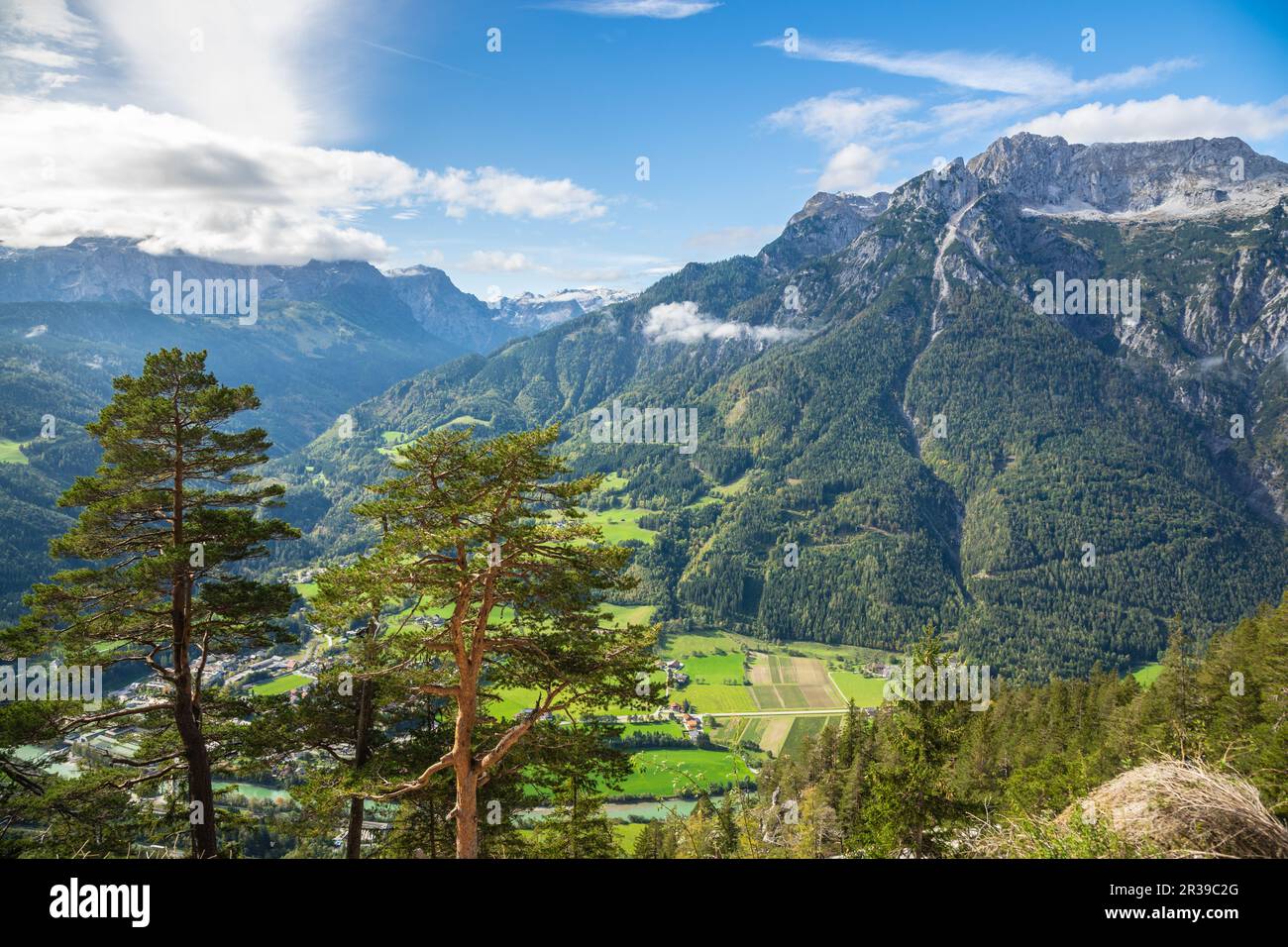 Bayerische Alpen im Herbst Stockfoto