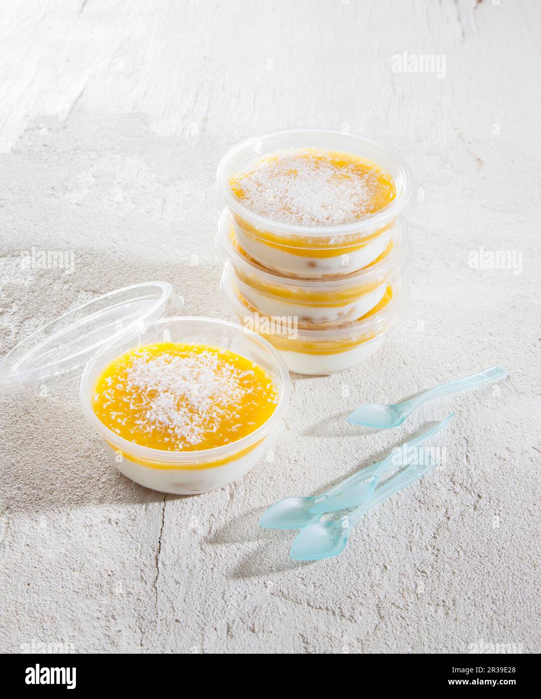 Malabi (Milchpudding, Israel) Stockfoto