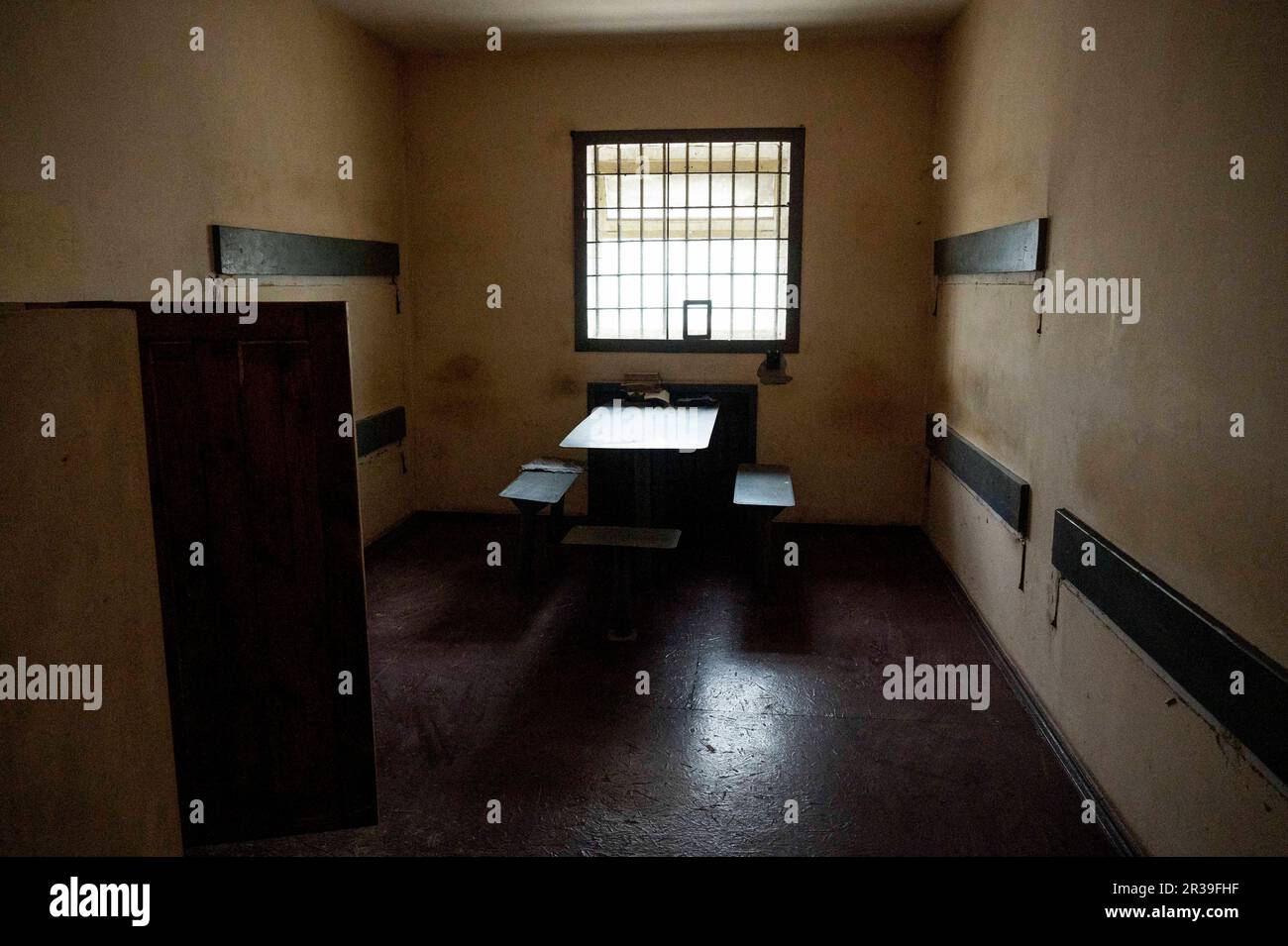 Kherson, Oblast Kherson, Ukraine. 22. Mai 2023. Gefängniszellen, die von Russen benutzt wurden, als sie Kherson in der Oblast Kherson, Ukraine, besetzten. (Kreditbild: © Michael Brochstein/ZUMA Press Wire) NUR REDAKTIONELLE VERWENDUNG! Nicht für den kommerziellen GEBRAUCH! Stockfoto