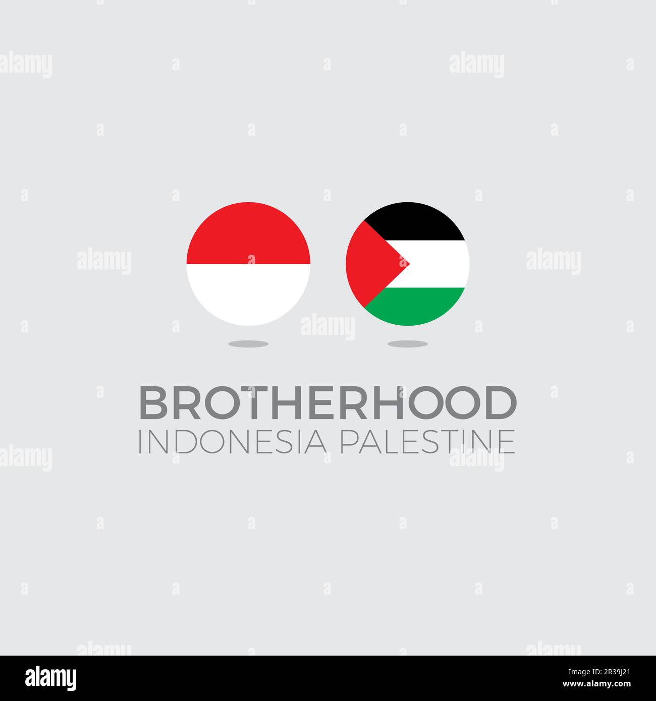 Bruderschaft Indonesien Palästina Vector Design Stock Vektor