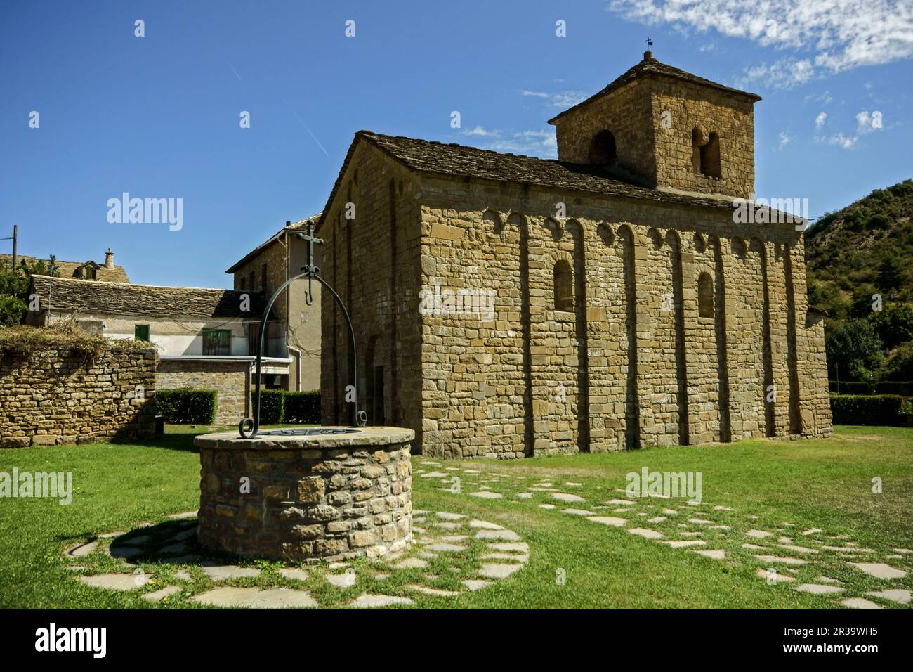 Iglesia de San Caprasio (s. XI-XII). Santa Cruz de la Serós. Huesca. España. Stockfoto