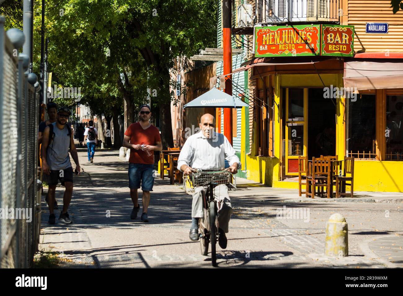 Caminito, Barrio de La Boca, Buenos Aires, Argentinien, Cono Sur, Südamerika. Stockfoto