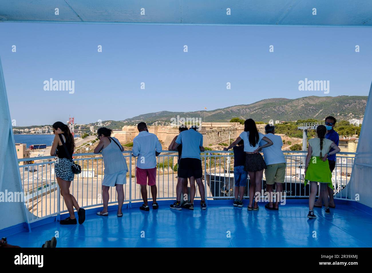 Balearia Schiff, Hafen von Palma, Mallorca, Balearen, Spanien. Stockfoto