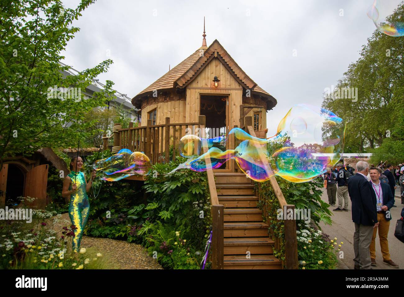 London, Großbritannien, 22. Mai 2023, Chelsea Flower Show beginnt am 23. Mai 2023. Das Thema dieses Jahres ist die regenerative Kraft von Gärten und Gartenarbeit, sowohl für Menschen als auch für die Umwelt. Andrew Lalchan Photography/Alamy Live News Stockfoto