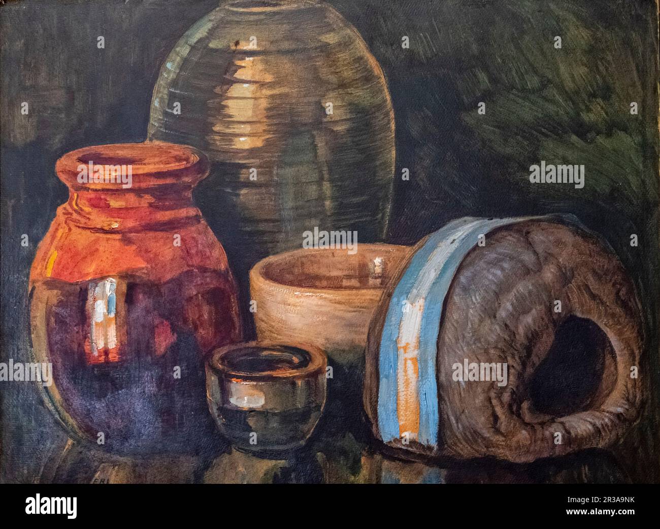 La Tierra, Atilio Boveri, 1943 ,Öl auf Pappe, pollensa Museum, Mallorca, Balearen, Spanien. Stockfoto
