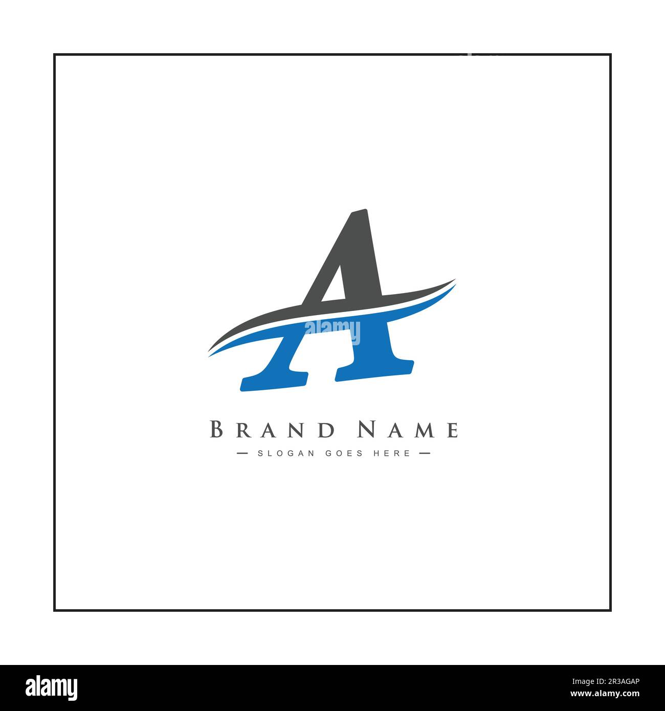 Kreatives Monogramm für das Anfangsbuchstabe A Logo – Logovorlage für minimalen Vektor für den Buchstaben A. Stock Vektor