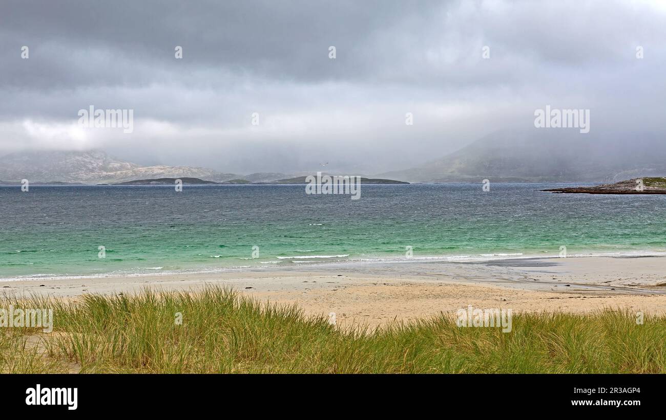 Luskentyre Beach, Harris, Isle of Harris, Hebriden, Äußere Hebriden, Westliche Inseln, Schottland, Vereinigtes Königreich, Großbritannien Stockfoto