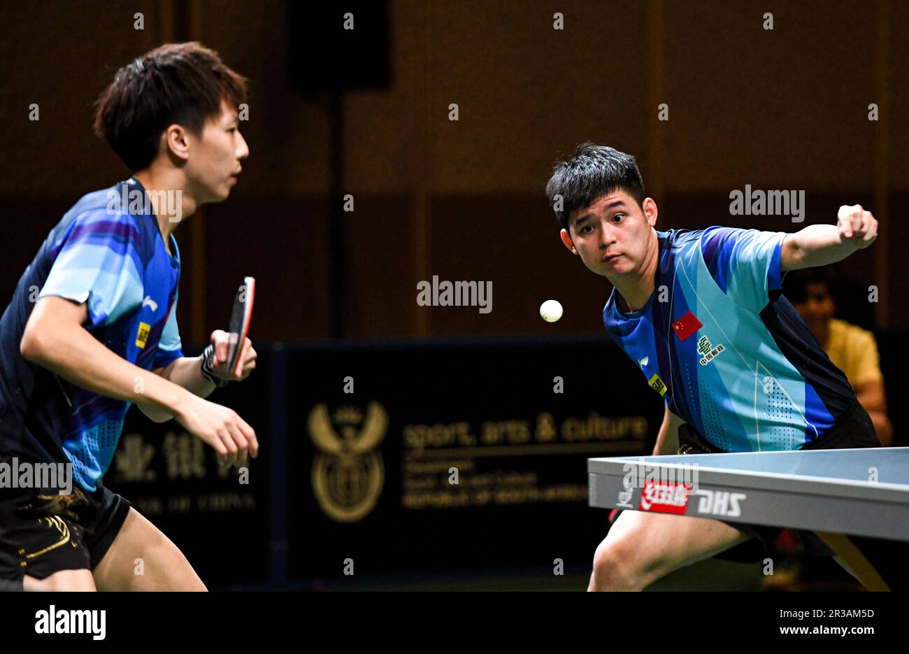 Durban, Südafrika. 23. Mai 2023. Lin Gaoyuan/Lin Shidong (R) aus China