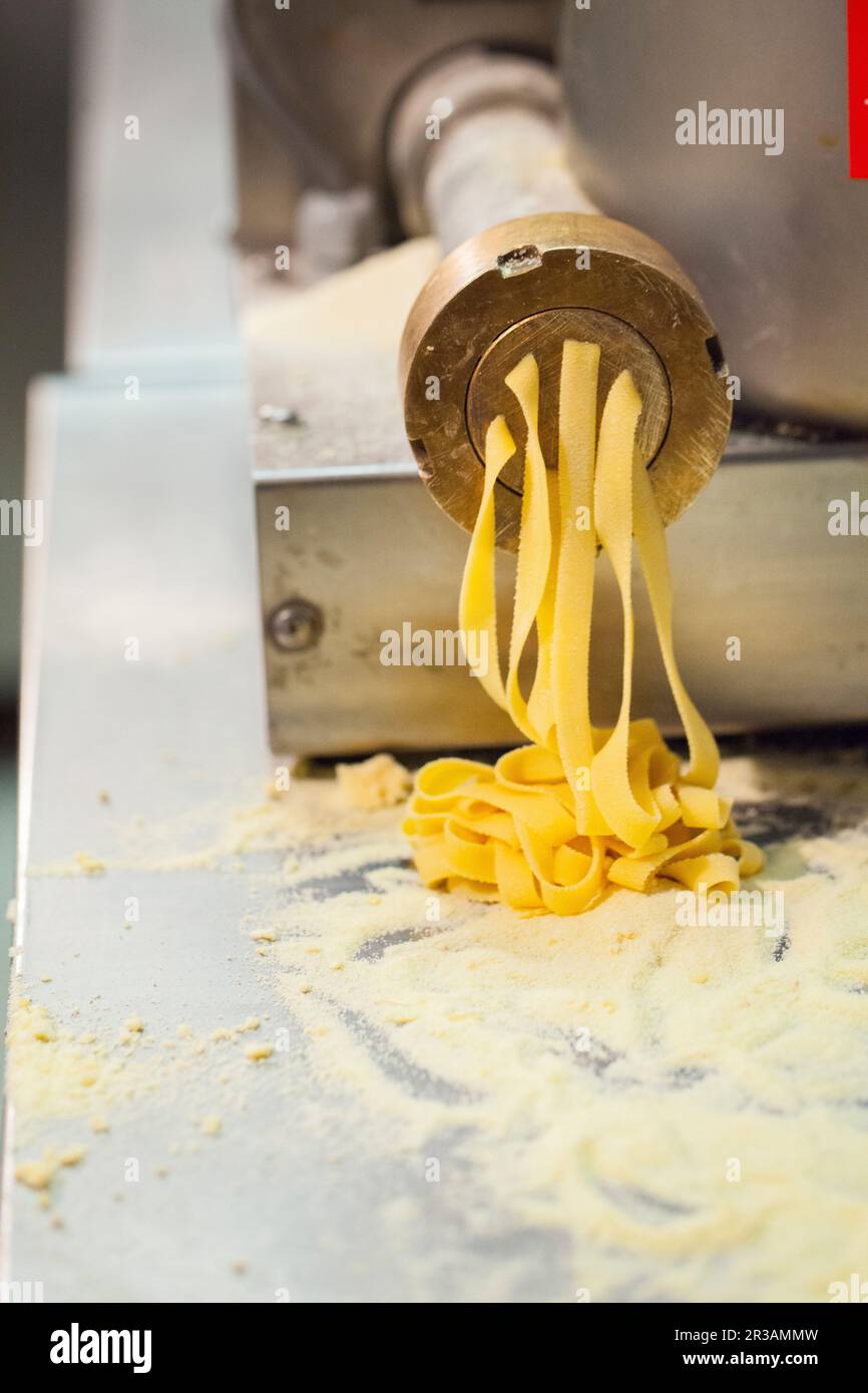 Pastaherstellung Stockfoto