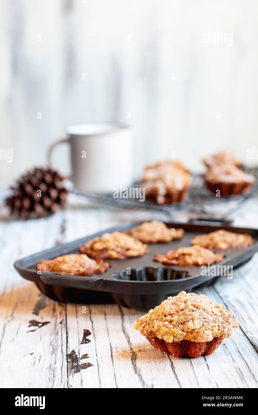 Kürbis-muffins Stockfoto