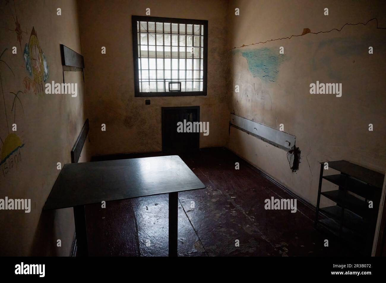 Kherson, Ukraine. 22. Mai 2023. Eine Gefängniszelle, die von Russen benutzt wurde, als sie Kherson in Kherson Oblast, Ukraine, besetzten. Kredit: SOPA Images Limited/Alamy Live News Stockfoto