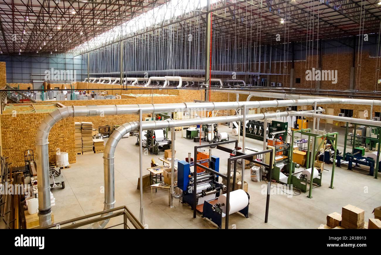In einer Druck- und Verpackungsfabrik Stockfoto