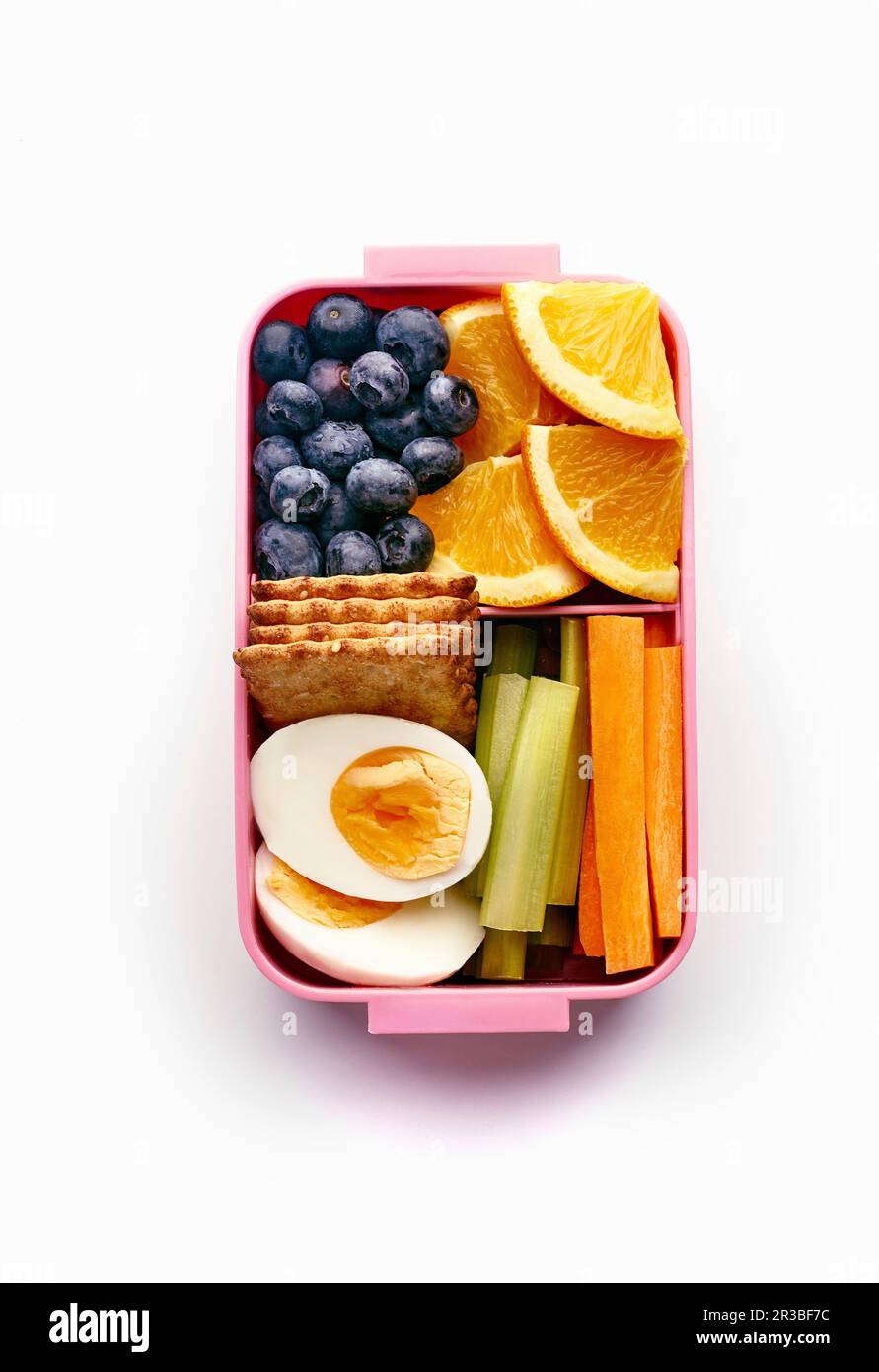 Lunchbox mit gesunder nahrhafter Mahlzeit Stockfoto